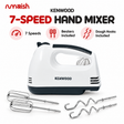Kenwood Hand Mixer with Beaters & Dough Hooks